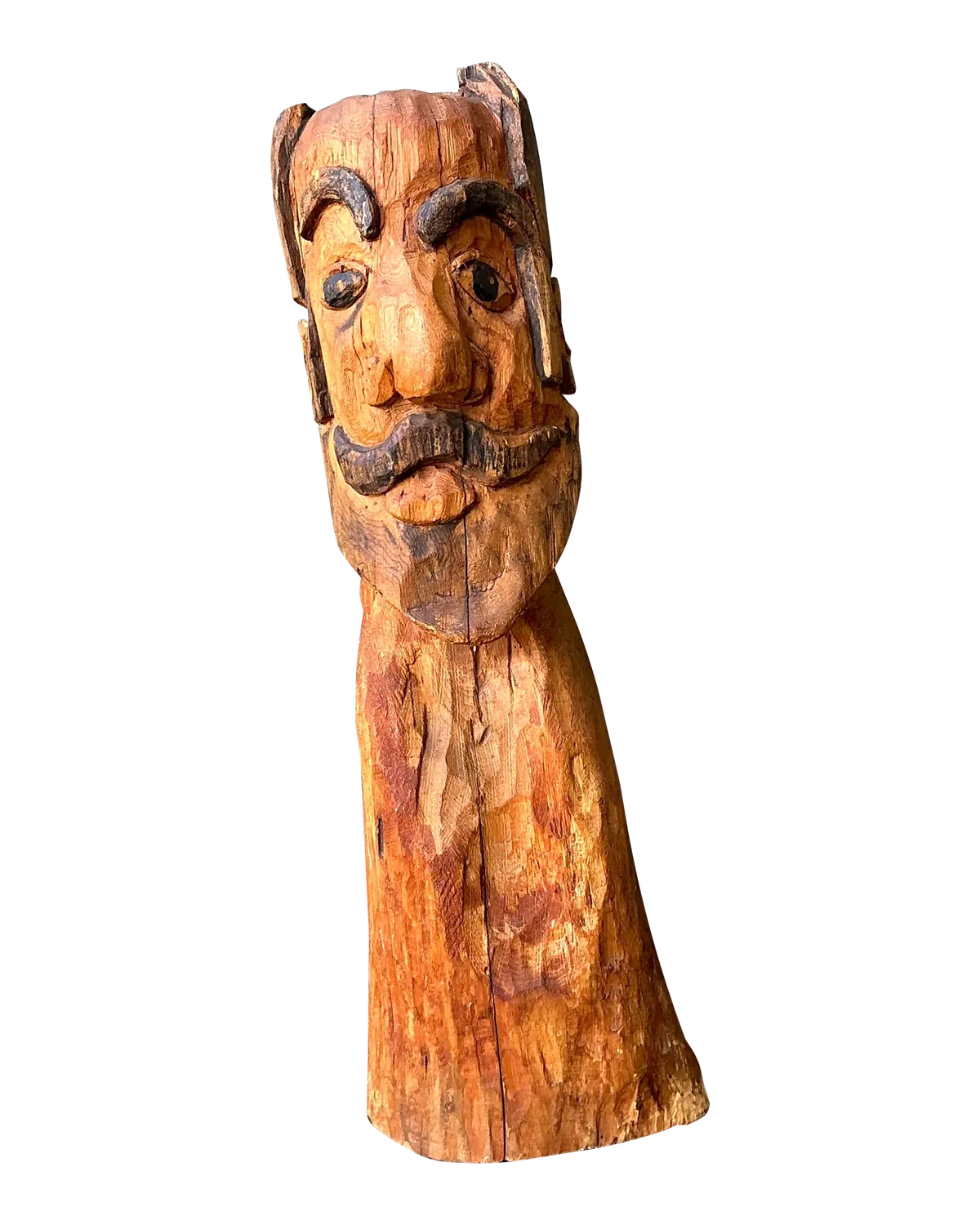 Vintage Hand Carved Man With Mustache — additional photo 6