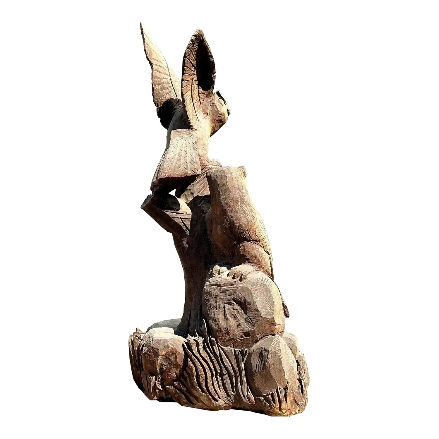 Vintage Hand Carved Owl — additional photo 1