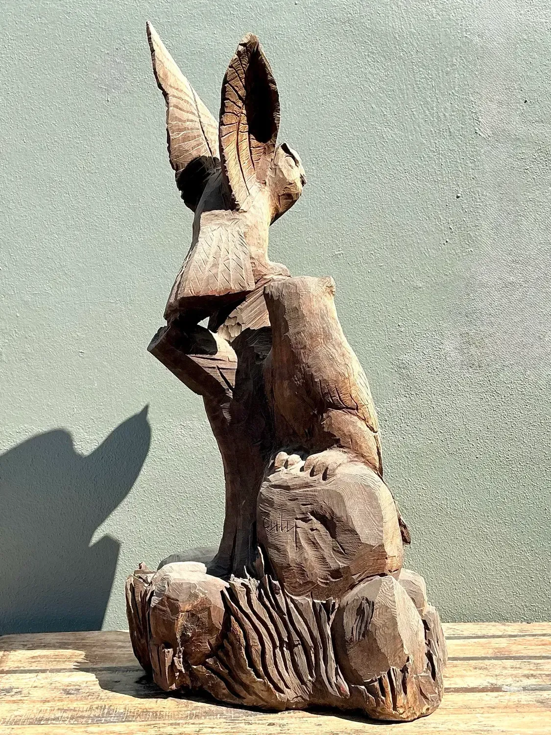 Vintage Hand Carved Owl — additional photo 6