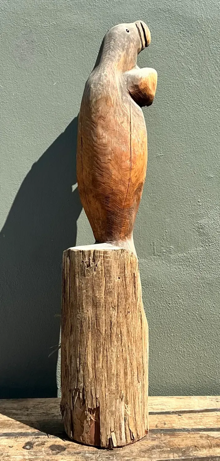 Vintage Hand Carved Walrus Statue — additional photo 3