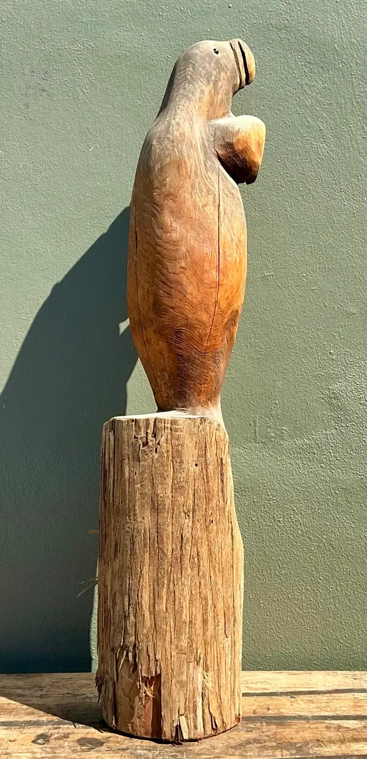 Vintage Hand Carved Walrus Statue — additional photo 4