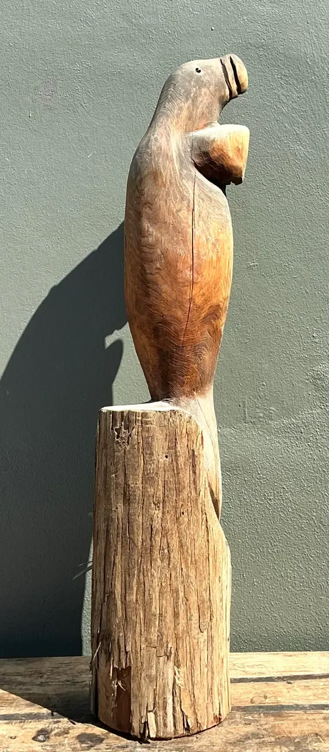 Vintage Hand Carved Walrus Statue — additional photo 7