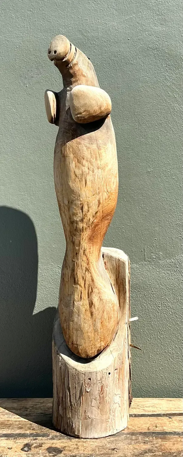 Vintage Hand Carved Walrus Statue — additional photo 5