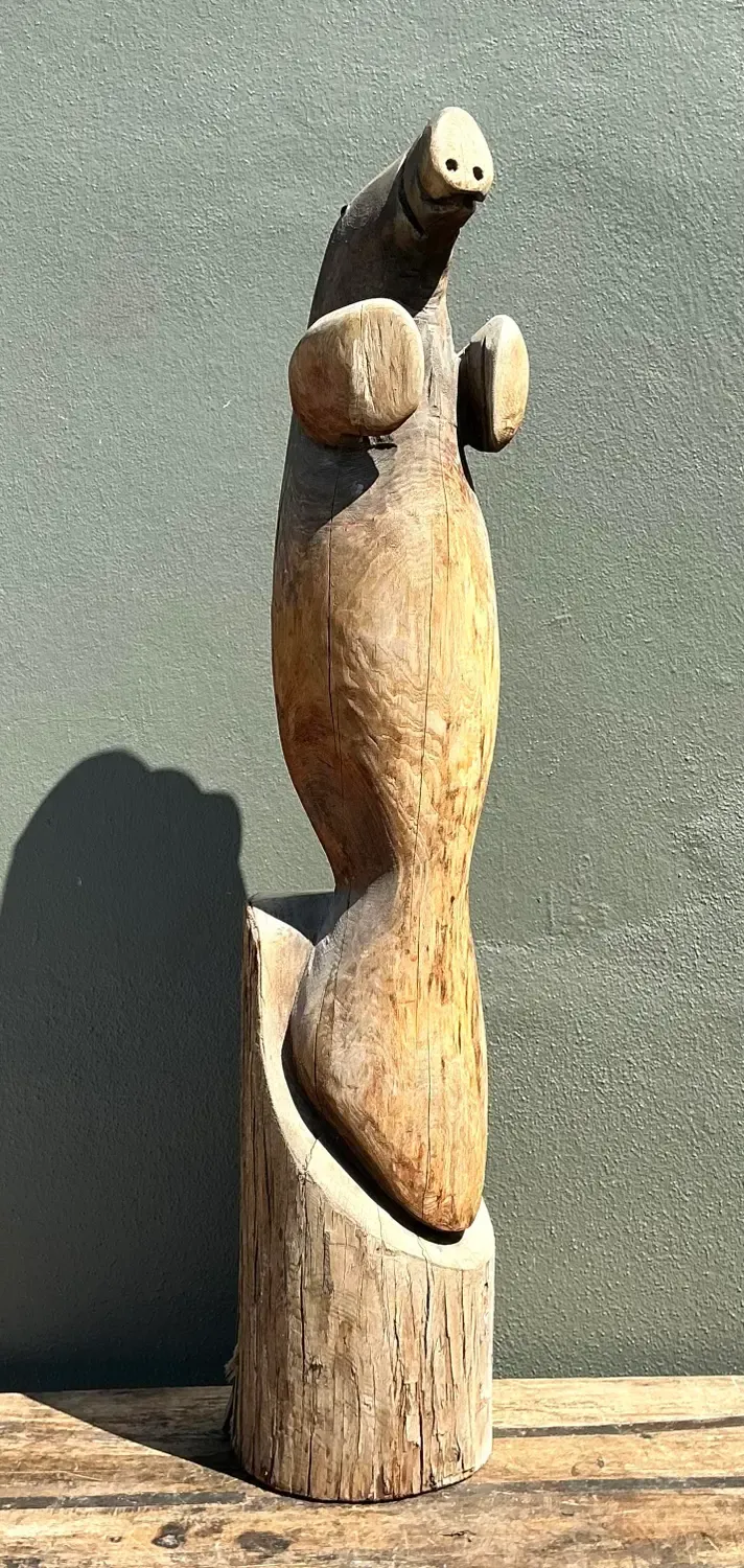 Vintage Hand Carved Walrus Statue — additional photo 2