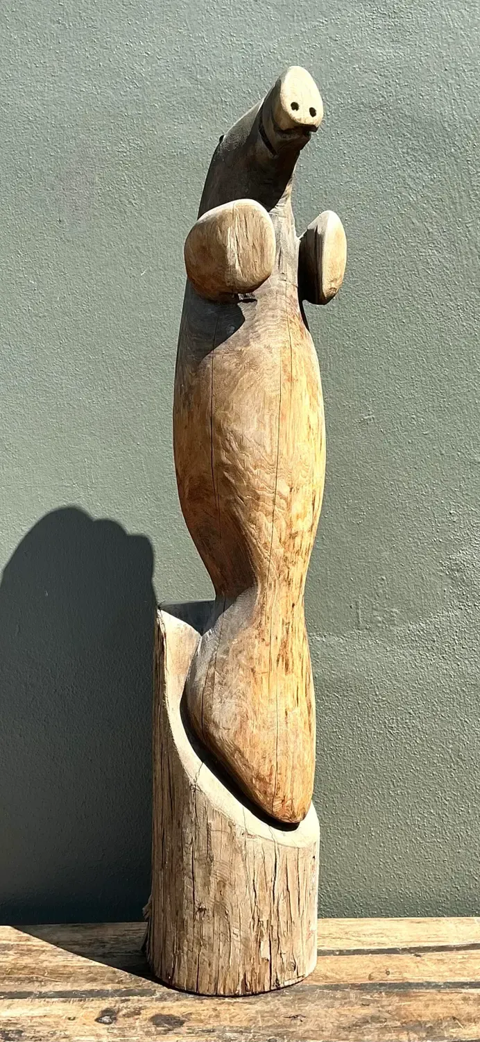 Vintage Hand Carved Walrus Statue — additional photo 6