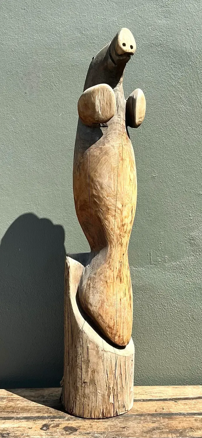 Vintage Hand Carved Walrus Statue — additional photo 8
