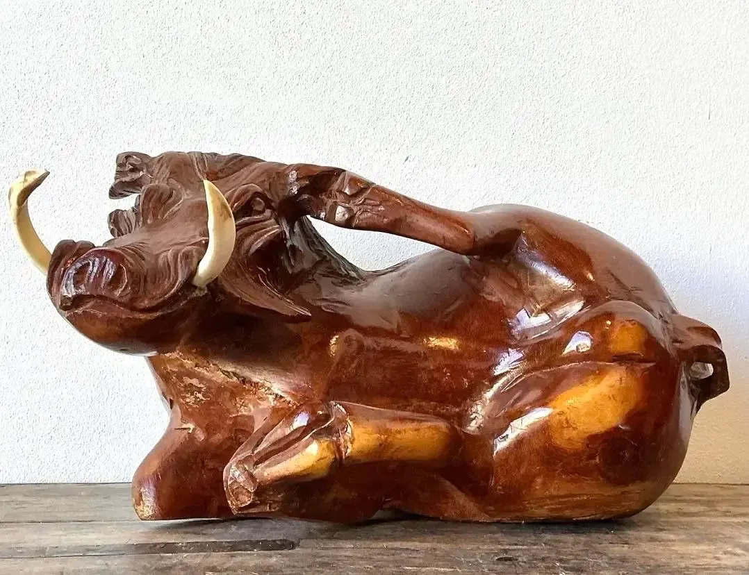 Vintage Hand Carved Wild Boar — additional photo 8
