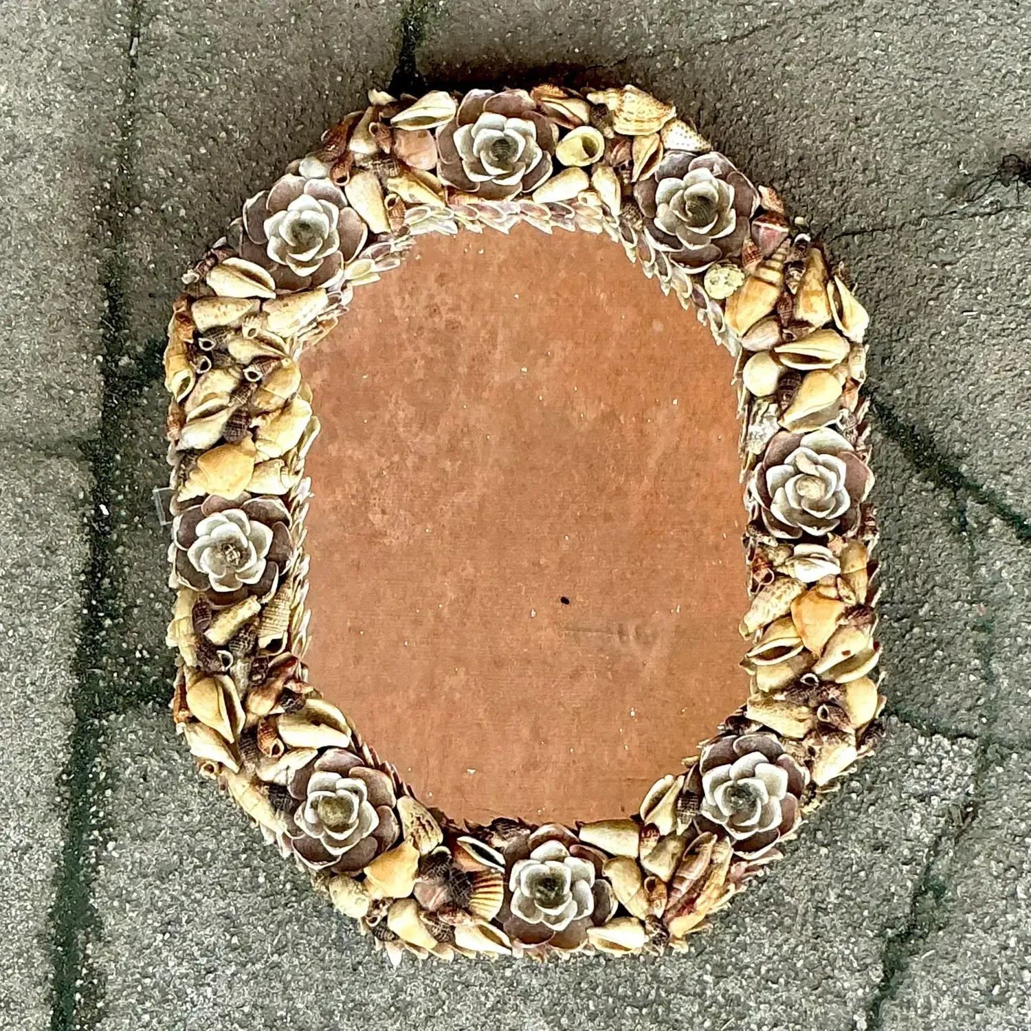 Vintage Hand Made Shell Mirror — additional photo 2