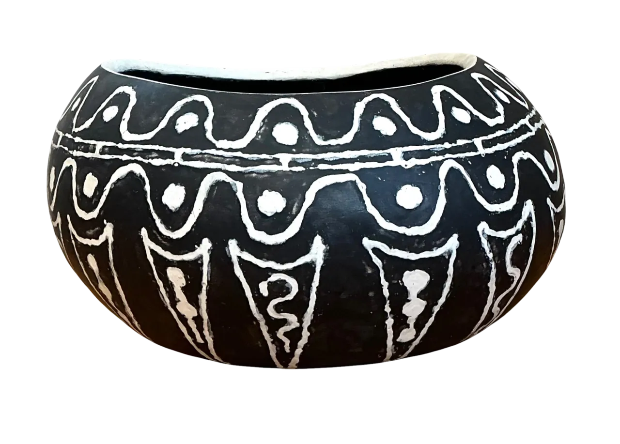 Vintage Hand Painted Ceramic Bowl
