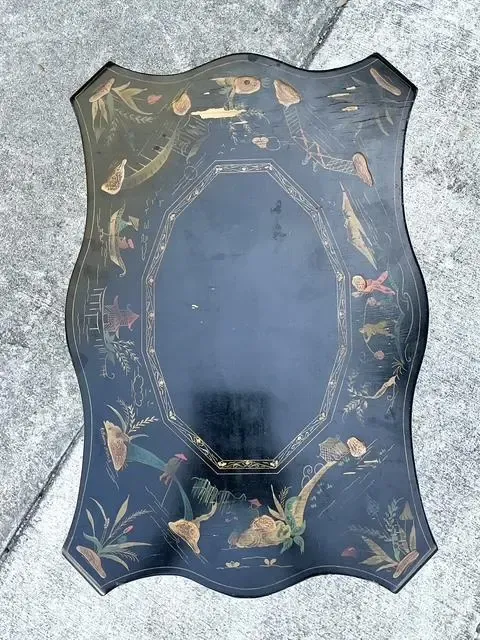 Vintage Hand Painted Chinoiserie Side Table — additional photo 8
