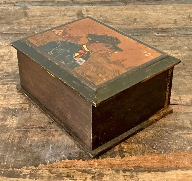 Vintage Hand Painted Cowboy Box — additional photo 3