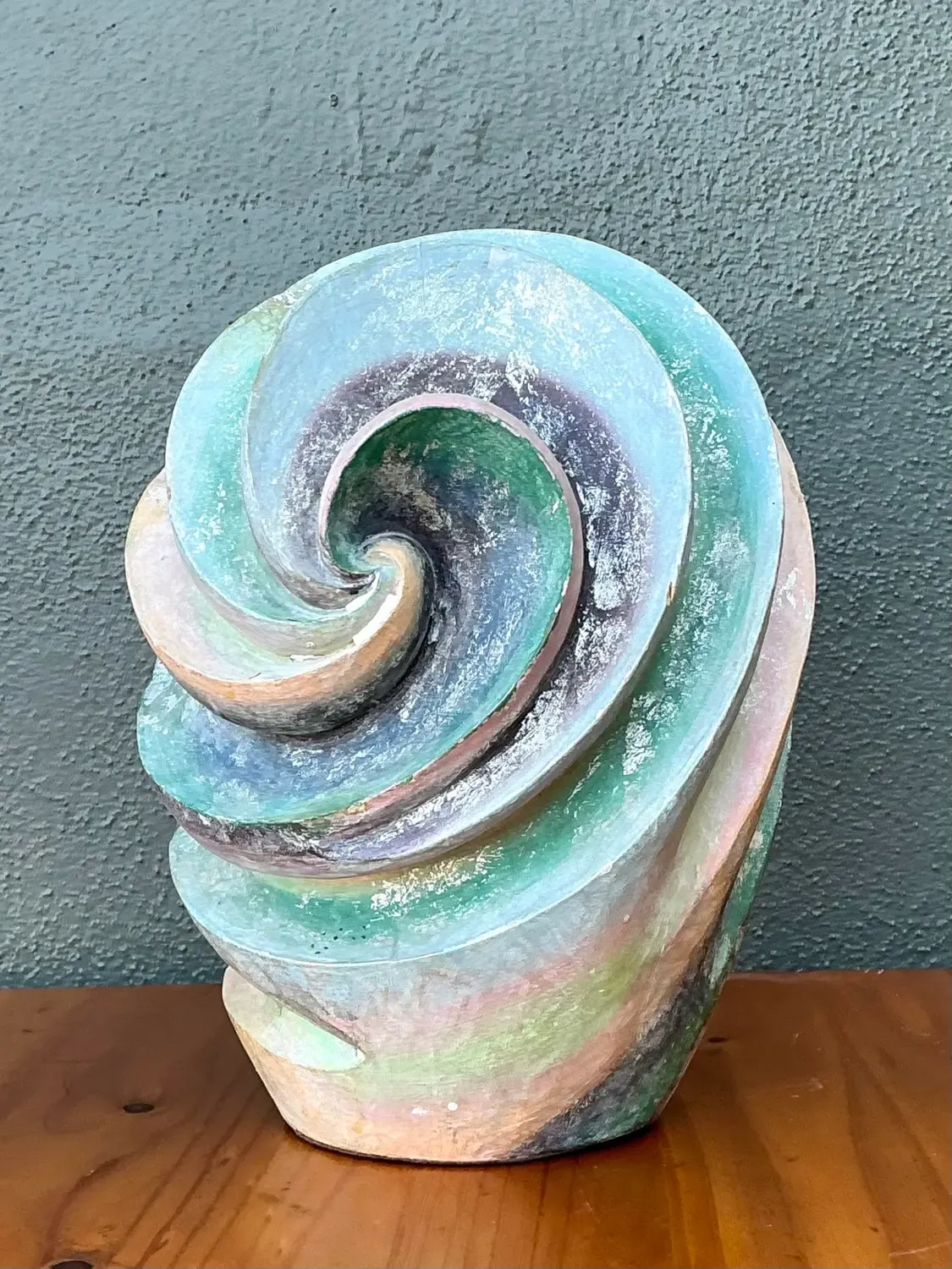 Vintage Hand Painted Geometric Sculpture. — additional photo 2