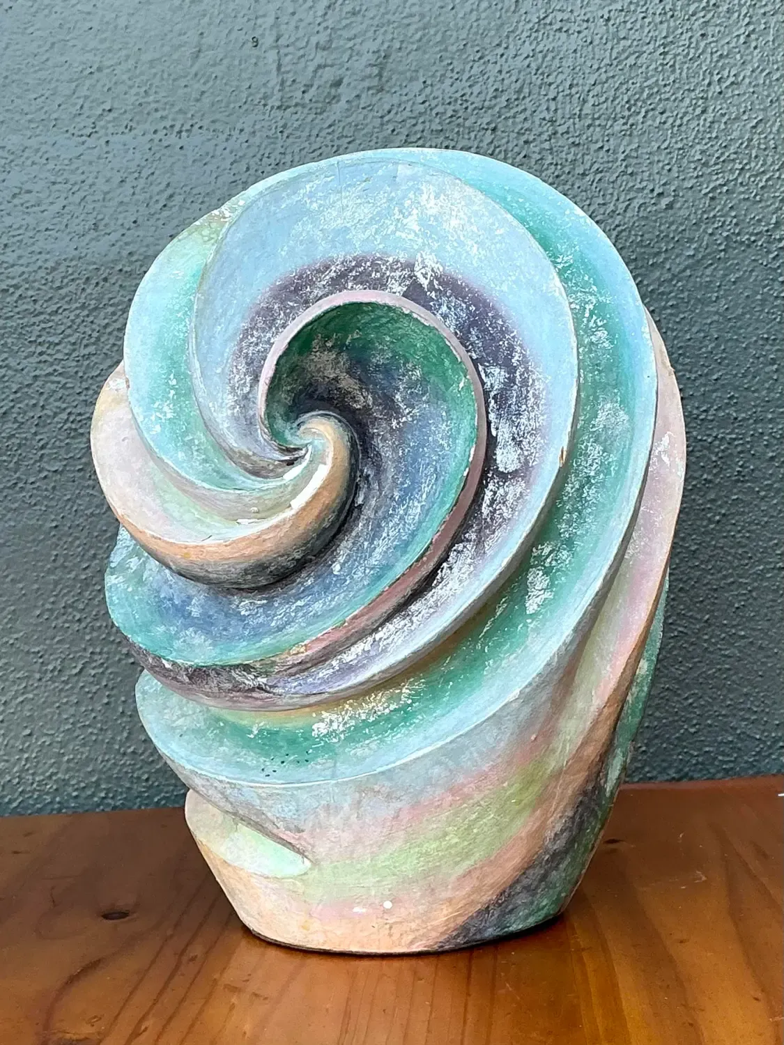 Vintage Hand Painted Geometric Sculpture. — additional photo 3