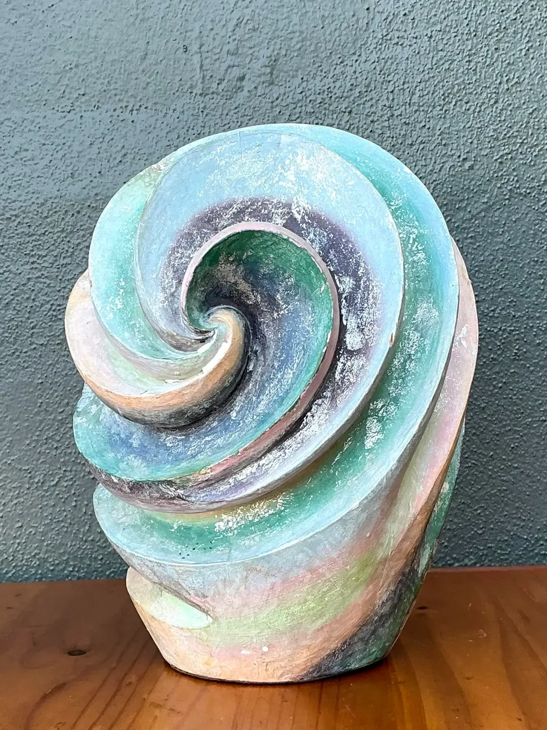 Vintage Hand Painted Geometric Sculpture. — additional photo 4