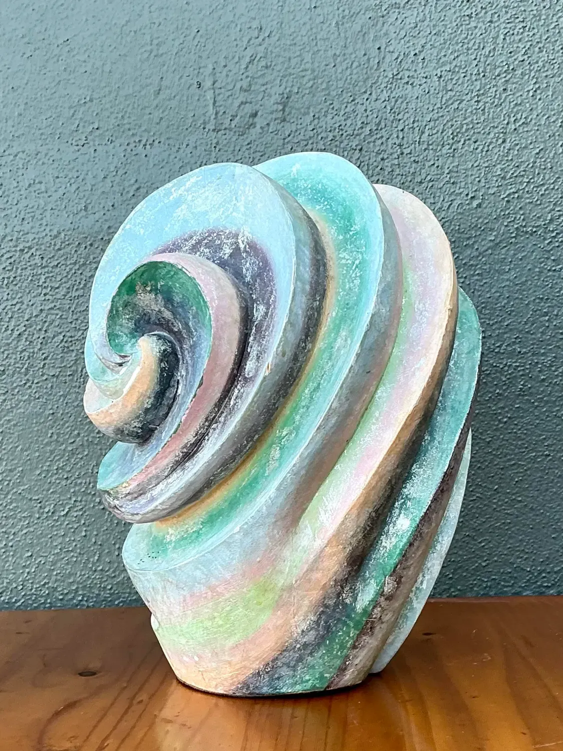 Vintage Hand Painted Geometric Sculpture. — additional photo 5