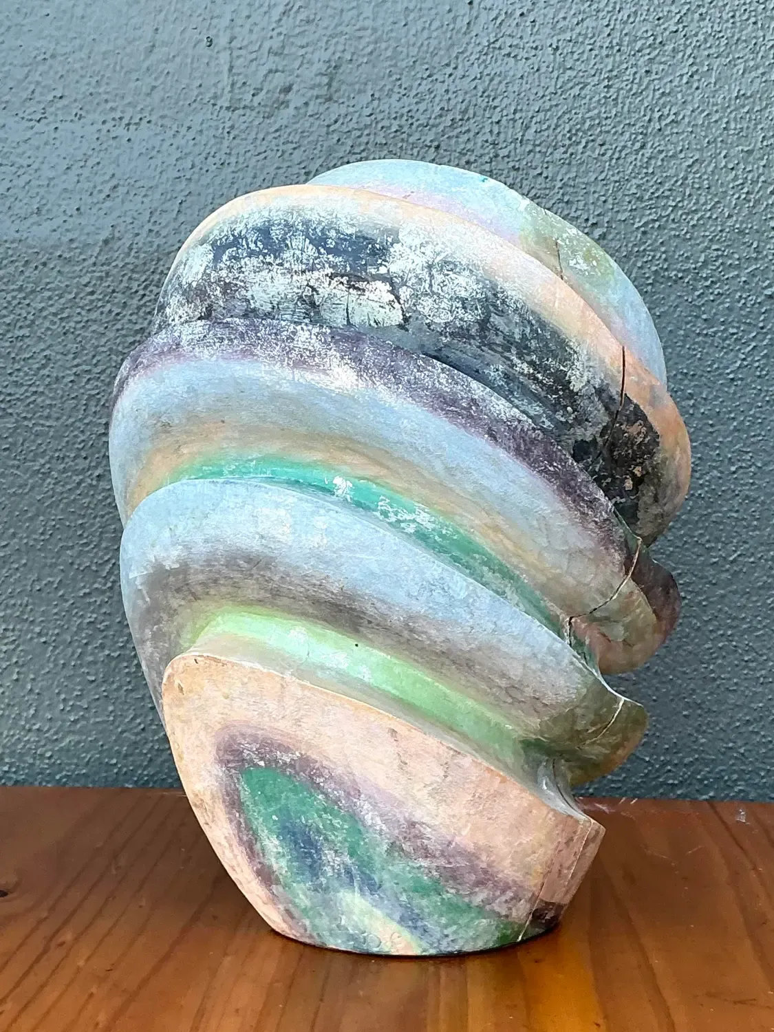 Vintage Hand Painted Geometric Sculpture. — additional photo 7