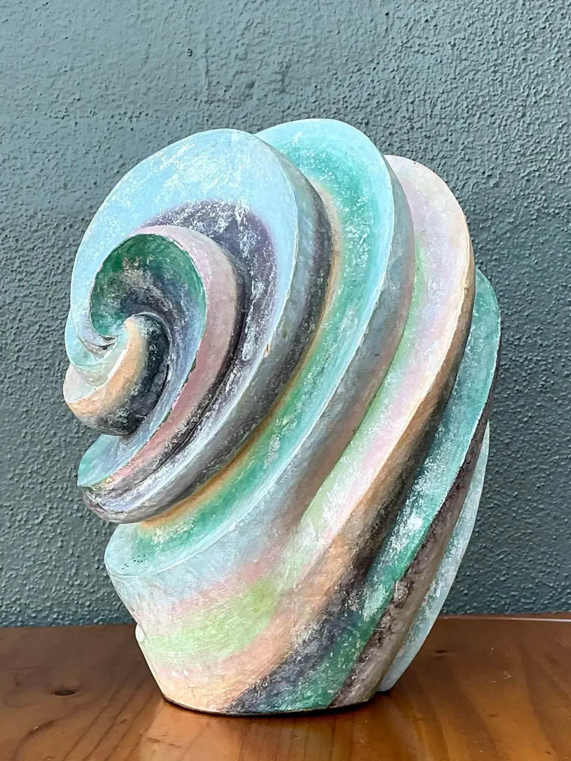 Vintage Hand Painted Geometric Sculpture. — additional photo 8