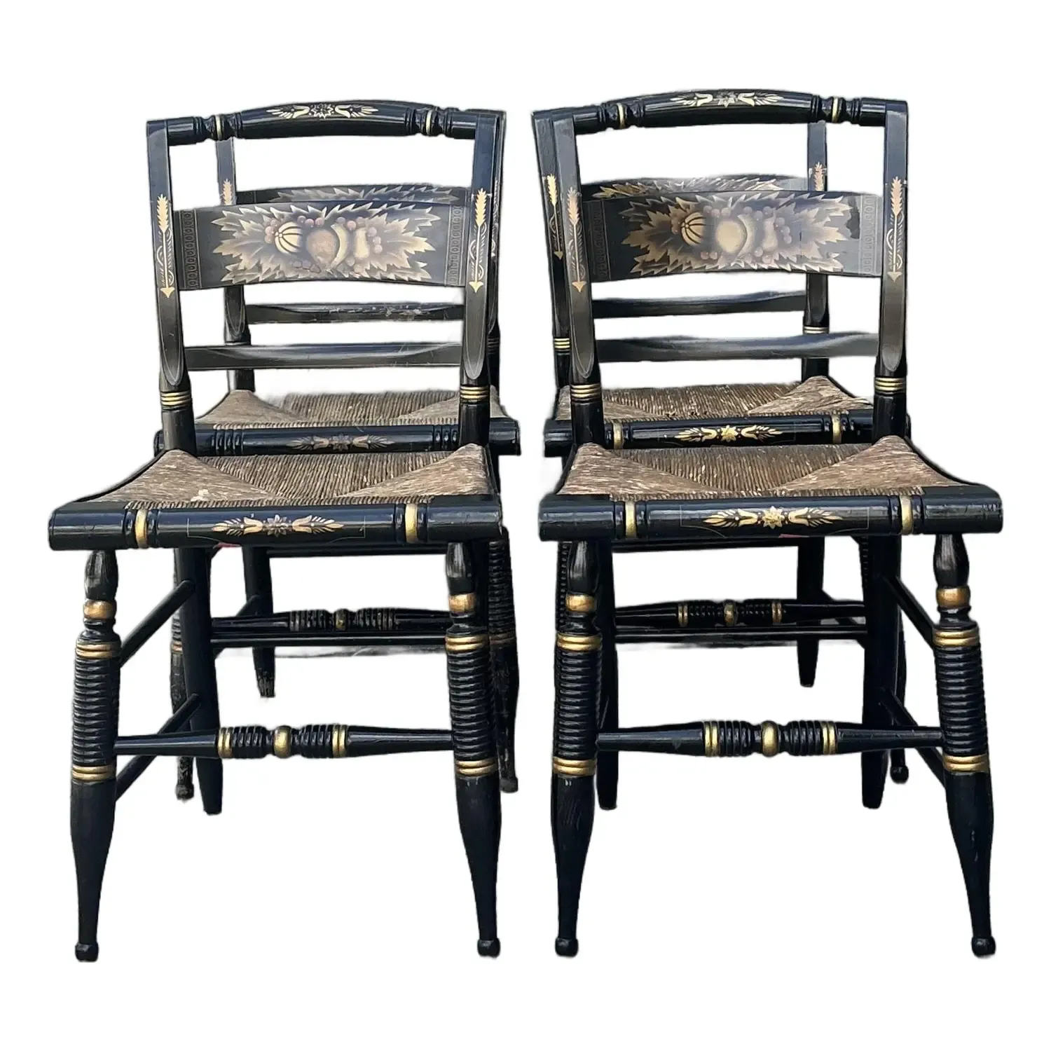 Vintage Hand Painted Hitchcock Chairs - Set of 4 — additional photo 2