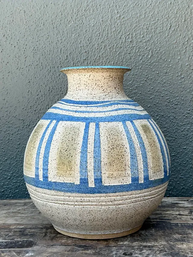 Vintage Hand Painted Original Studio Pottery Vase — additional photo 1