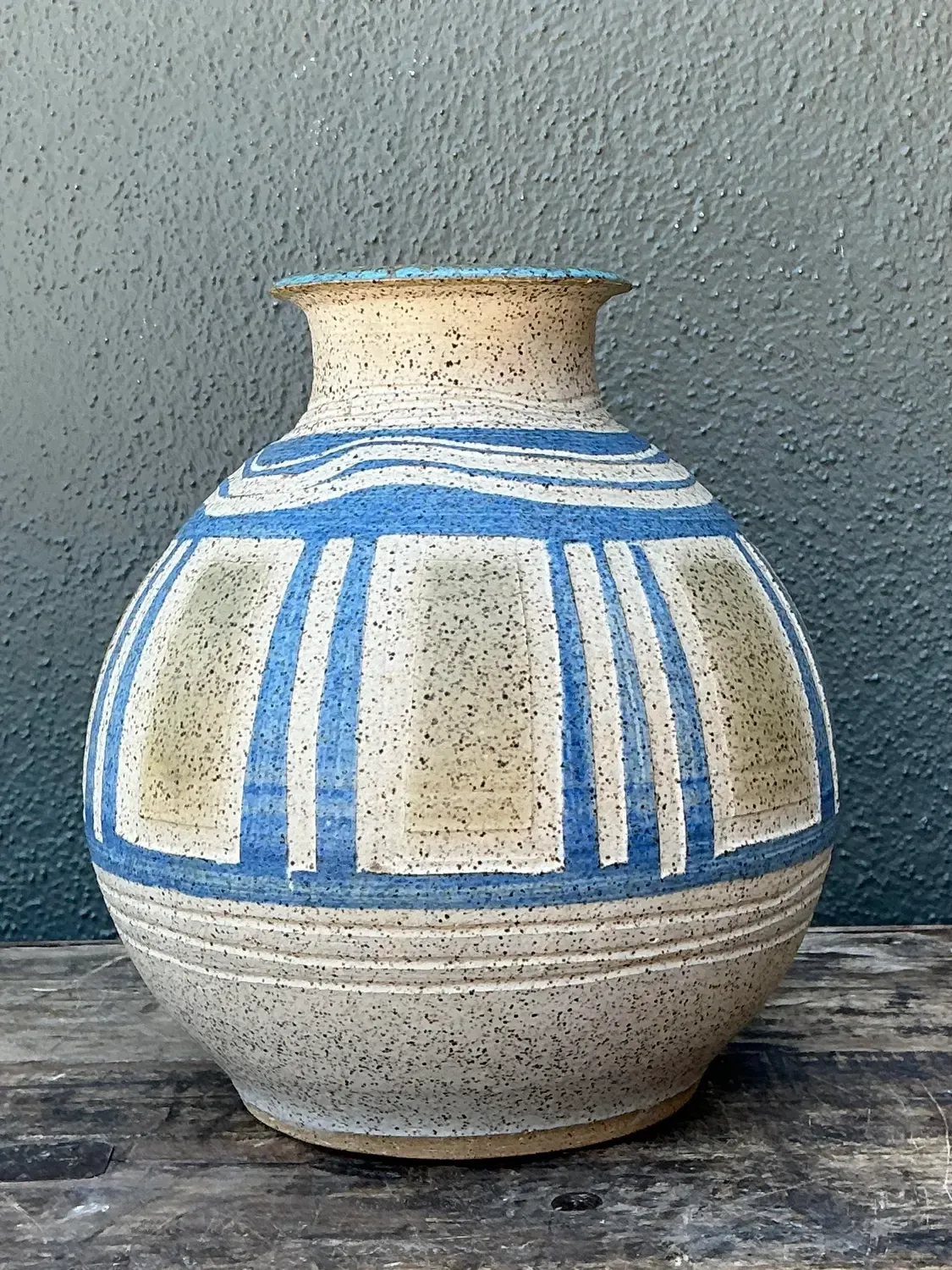 Vintage Hand Painted Original Studio Pottery Vase — additional photo 2