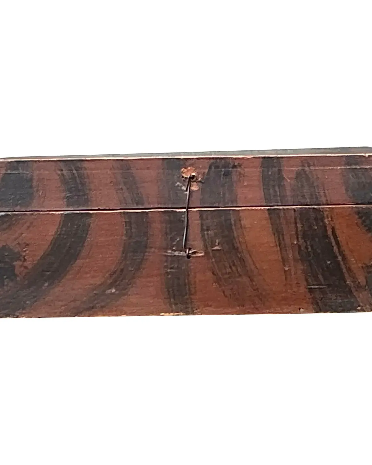 Vintage Hand Painted Tiger Stripe Primitive Box