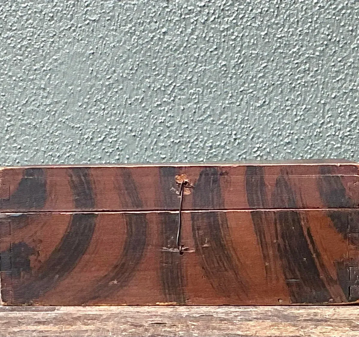 Vintage Hand Painted Tiger Stripe Primitive Box — additional photo 6