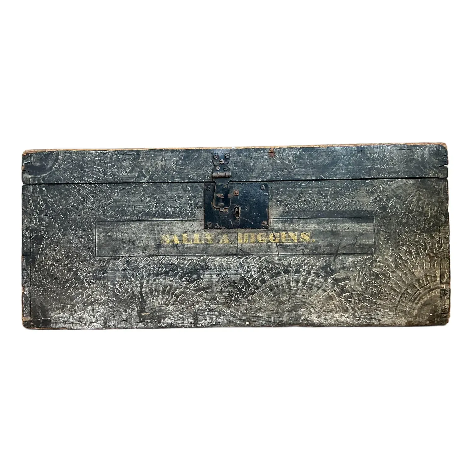 Vintage Hand Painted Wooden Trunk — additional photo 1