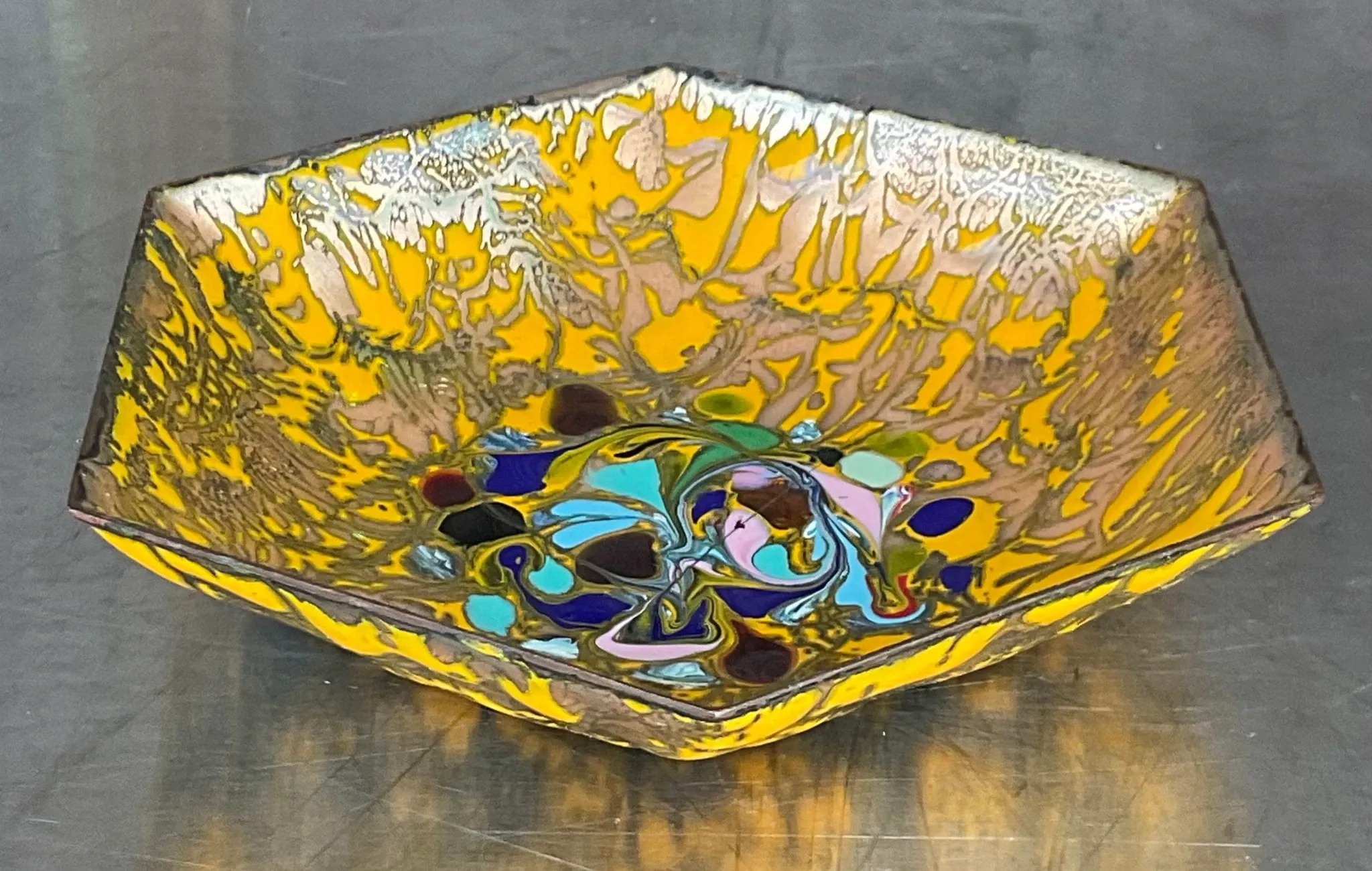 Vintage Hexagon Painted Jewelry Holder — additional photo 2