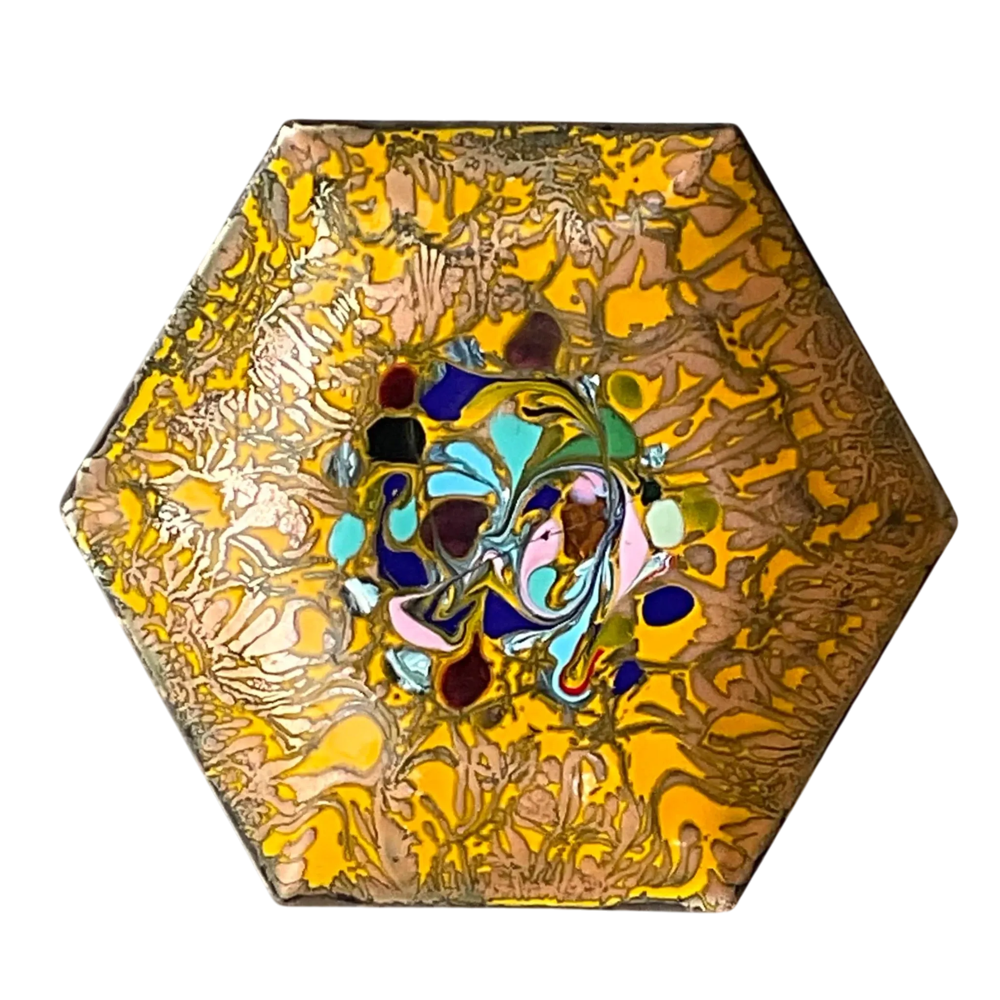 Vintage Hexagon Painted Jewelry Holder — additional photo 6