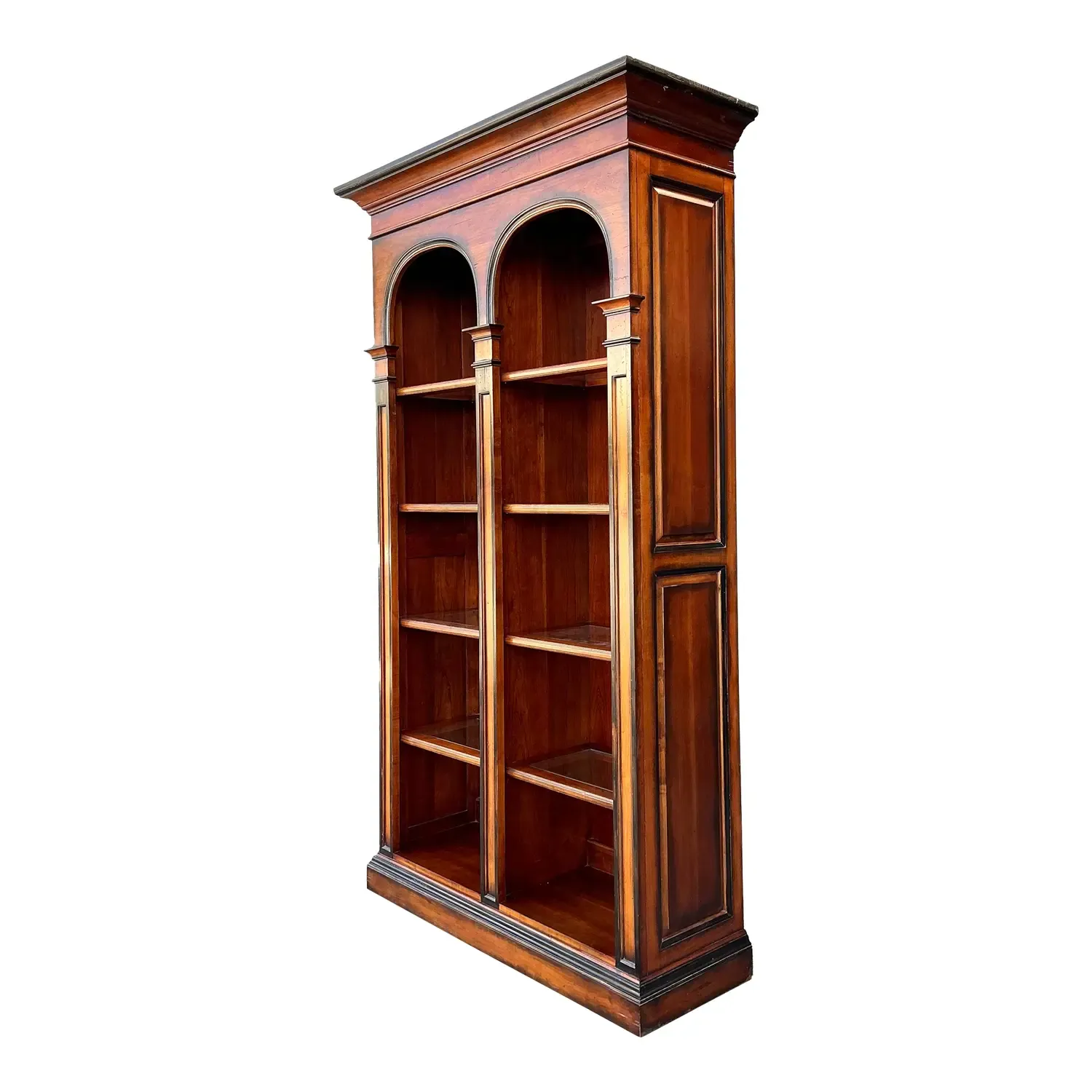 Vintage Hickory White Arched Etagere