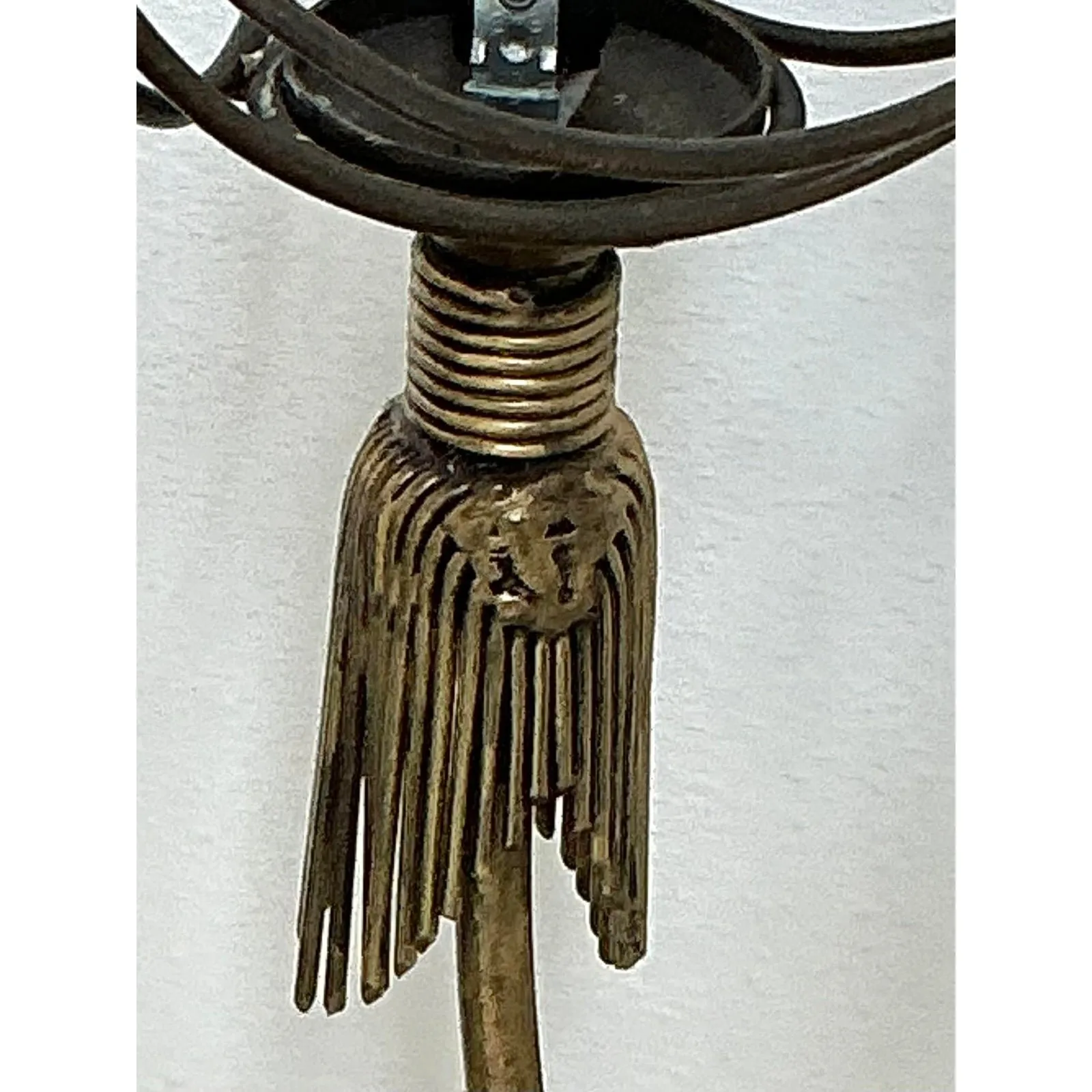 Vintage Hinkley Burnished Brass Tassel Chandelier — additional photo 6