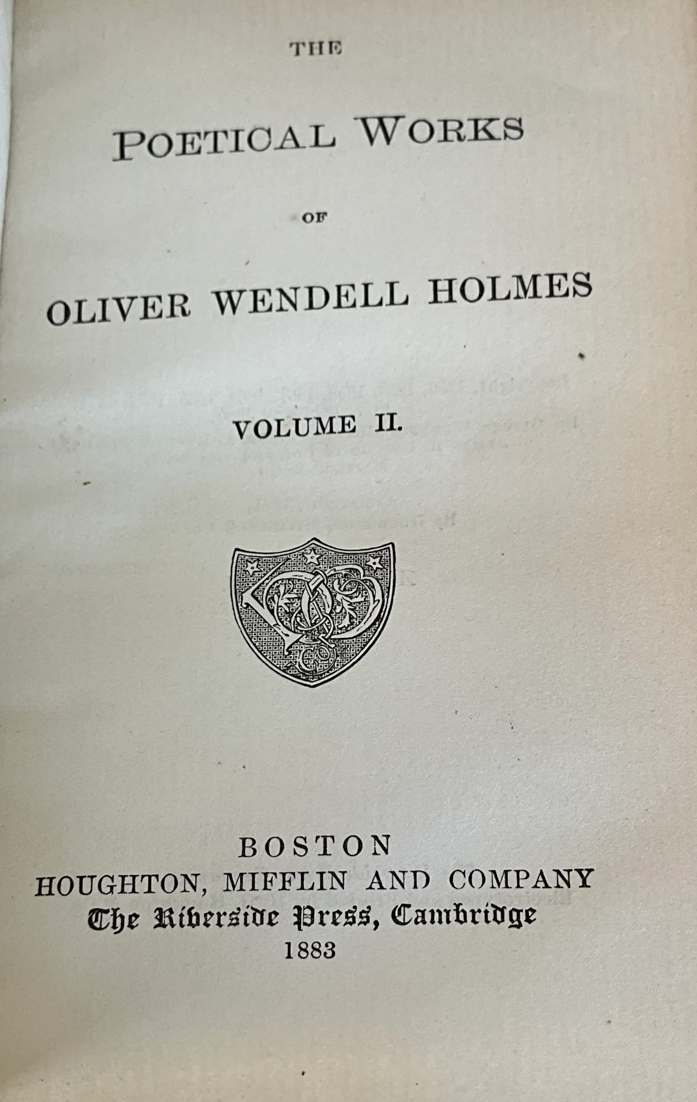 Vintage Holmes' Poetical Works Volumes 1 & 2 — additional photo 3