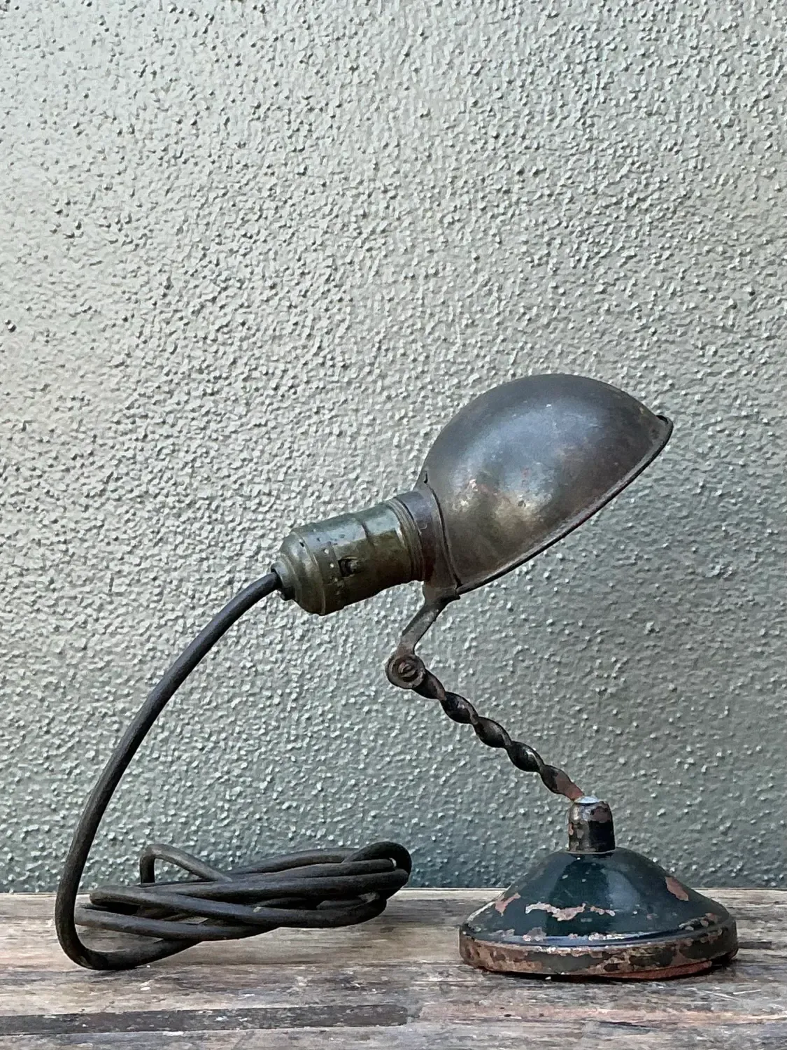 Vintage Industrial Articulated Desk Lamp With Clip — additional photo 1