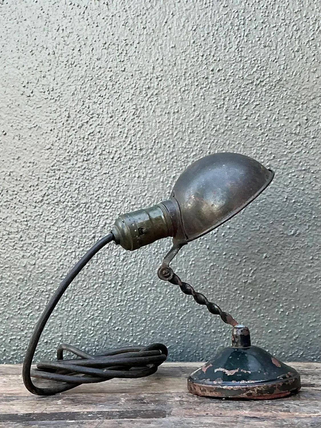 Vintage Industrial Articulated Desk Lamp With Clip — additional photo 2