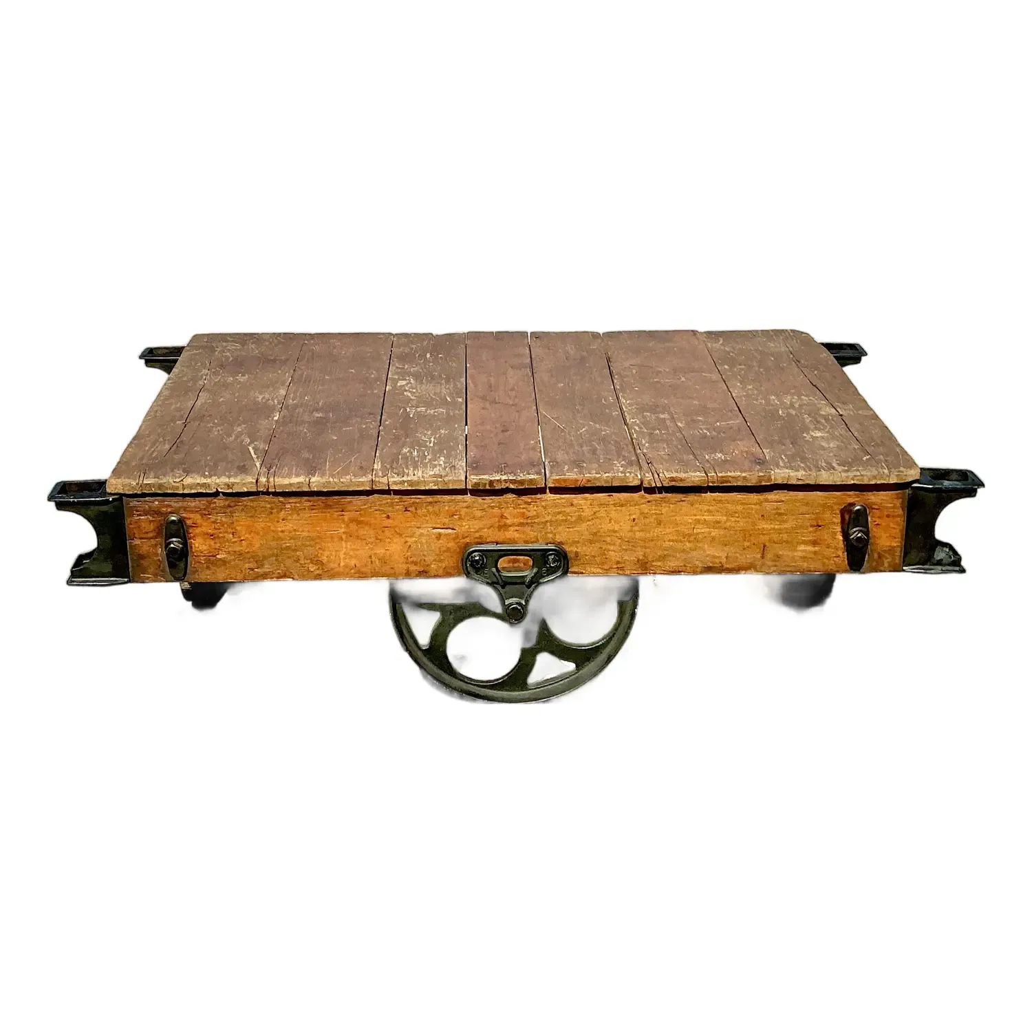 Vintage Industrial Wagon Coffee Table — additional photo 1