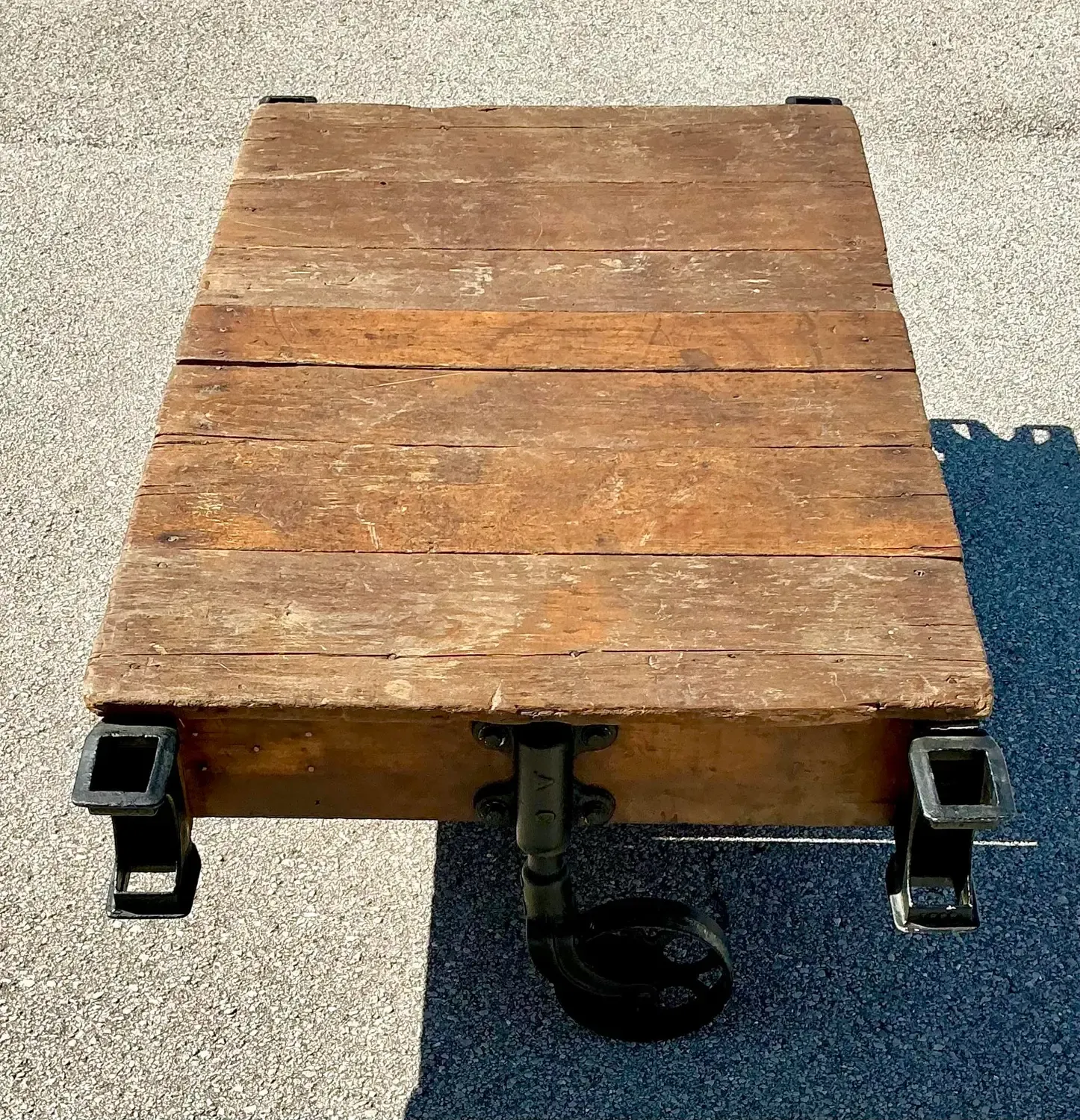 Vintage Industrial Wagon Coffee Table — additional photo 2