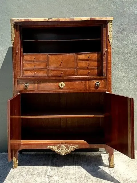 Vintage Inlay Secretaire With Stone Top — additional photo 3