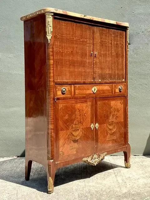 Vintage Inlay Secretaire With Stone Top — additional photo 5