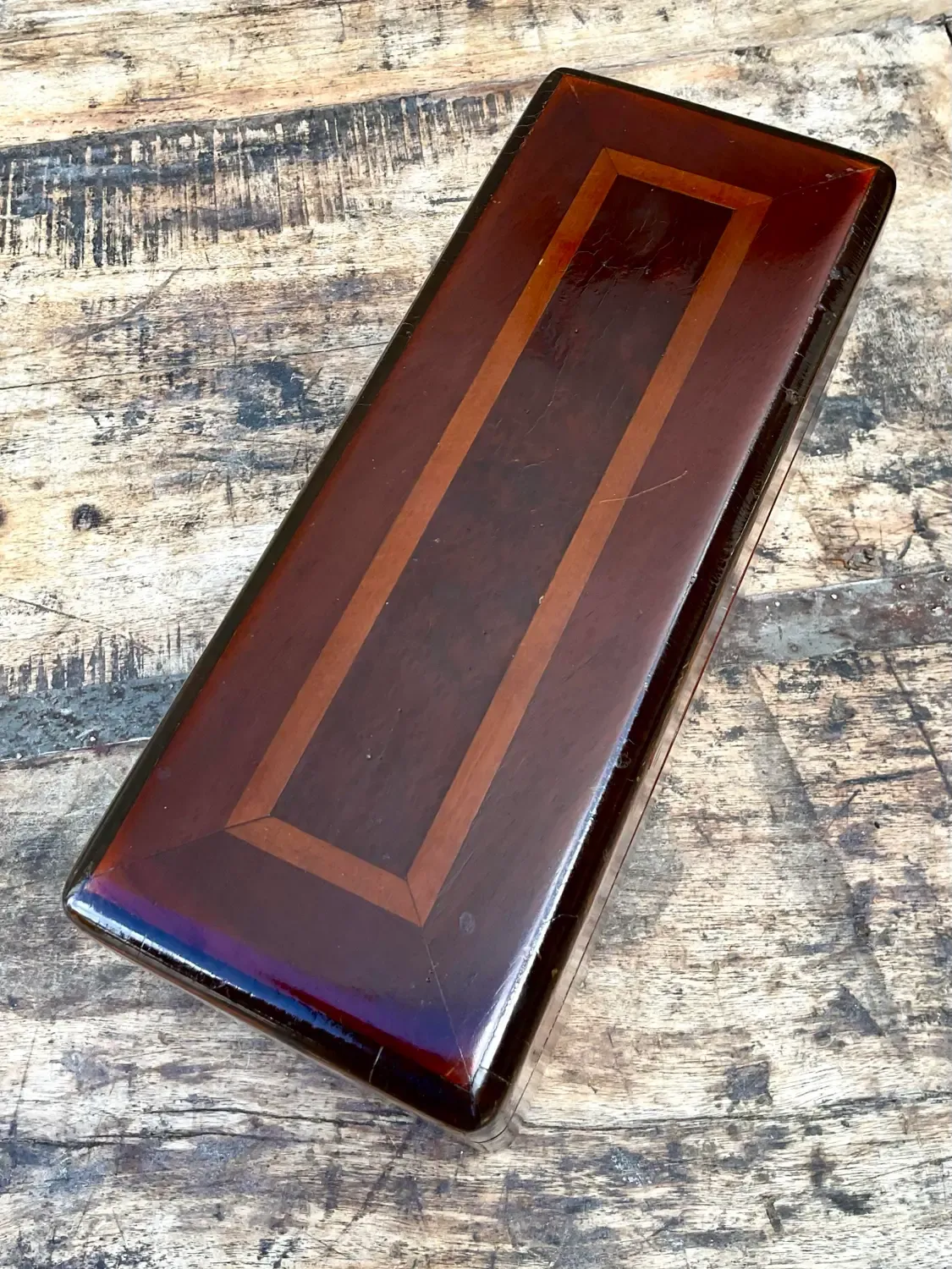 Vintage Inlay Wood Box — additional photo 4