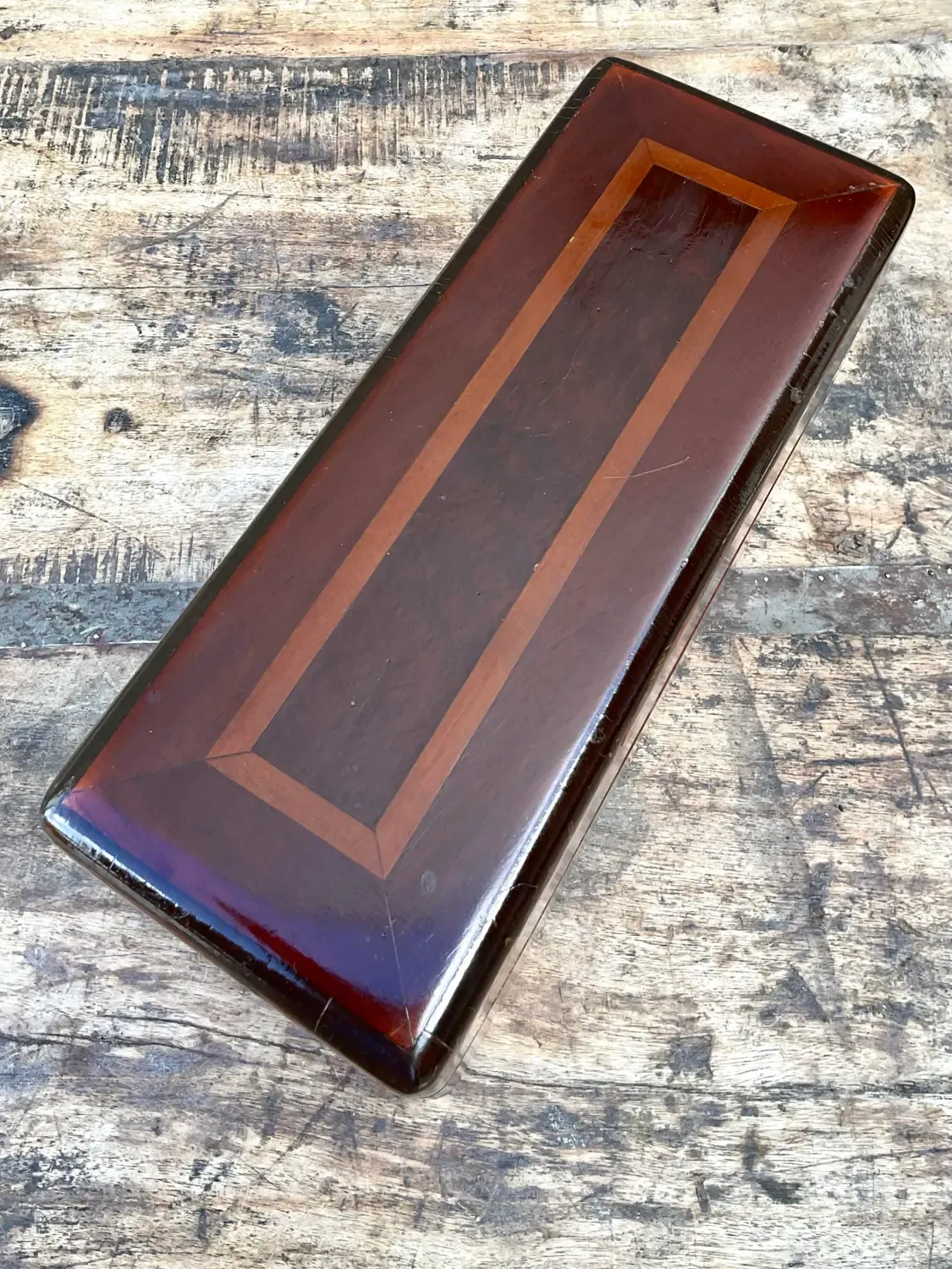 Vintage Inlay Wood Box — additional photo 7