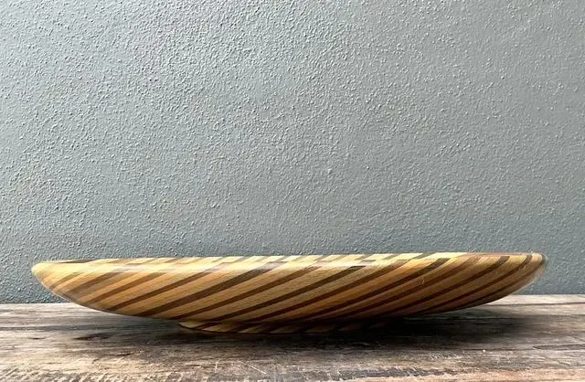 Vintage Inlay Wood Monumental Bowl — additional photo 6