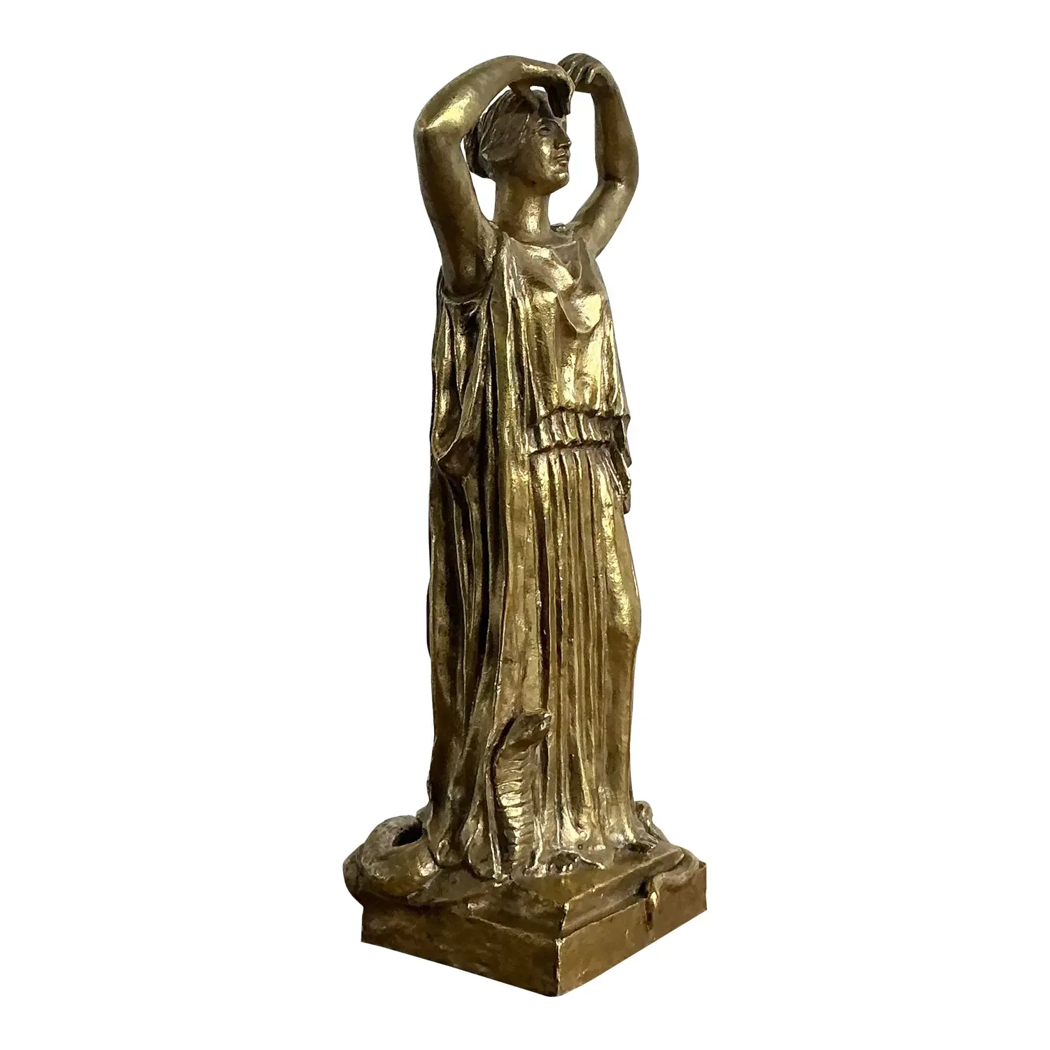 Vintage Italian 19th Century Polished Bronze of Peplophoros — additional photo 1