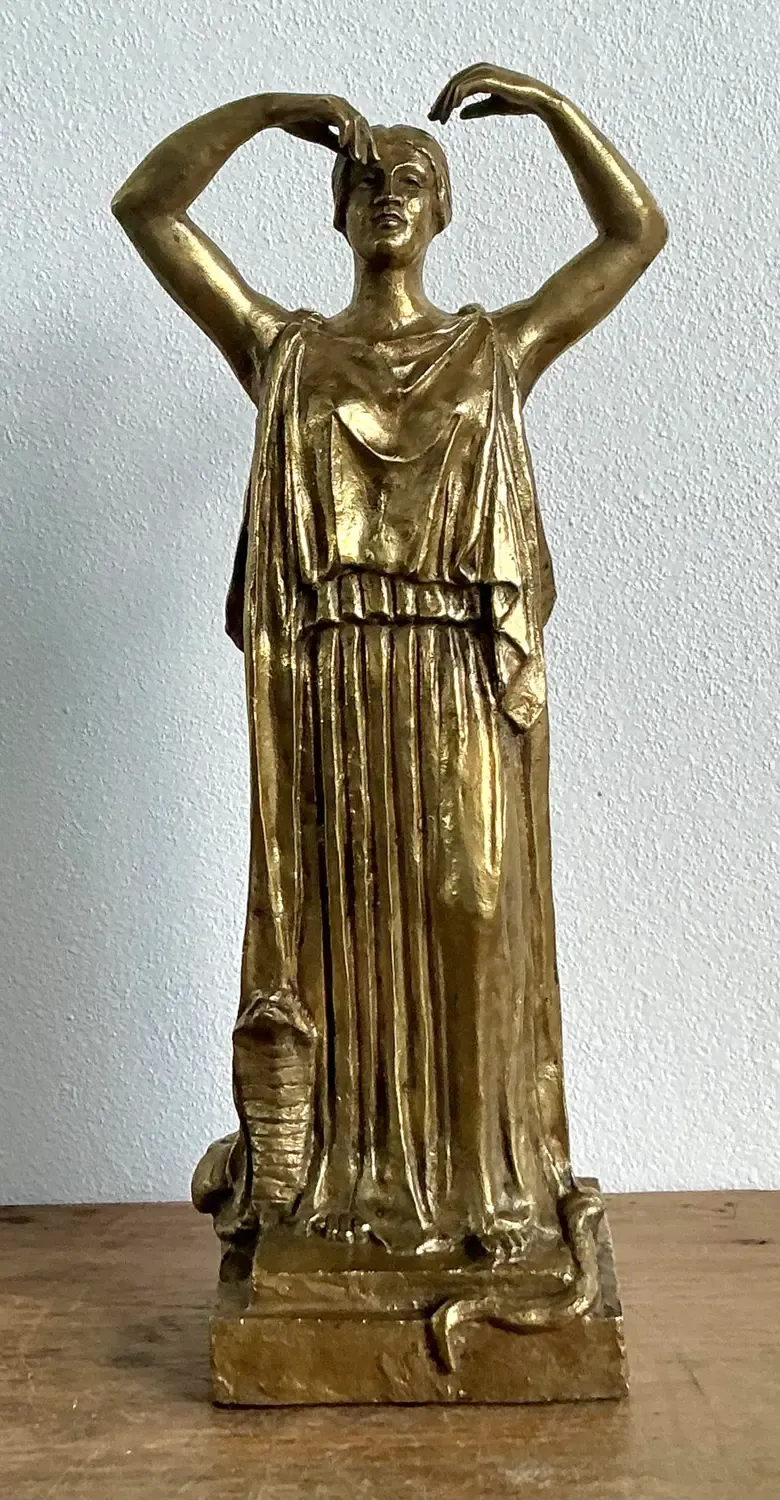 Vintage Italian 19th Century Polished Bronze of Peplophoros — additional photo 2
