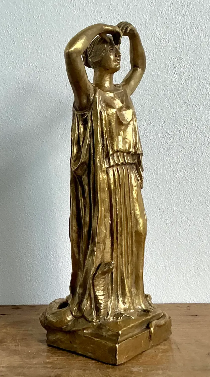 Vintage Italian 19th Century Polished Bronze of Peplophoros — additional photo 3