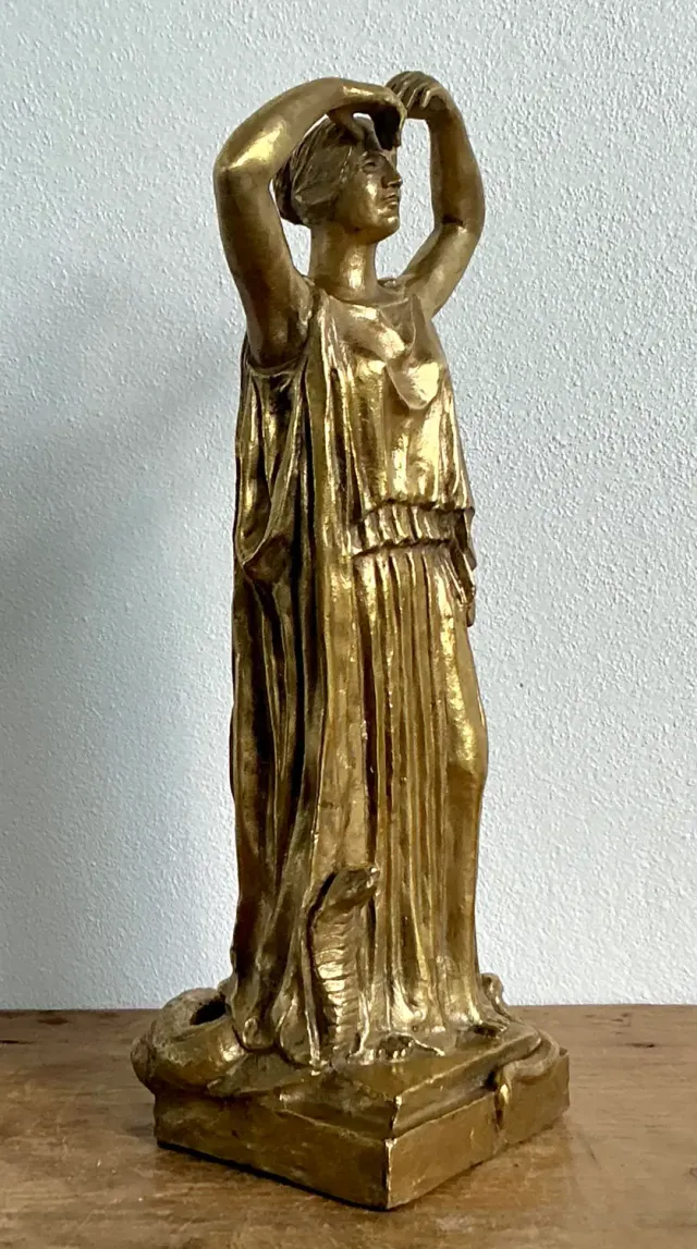 Vintage Italian 19th Century Polished Bronze of Peplophoros — additional photo 3