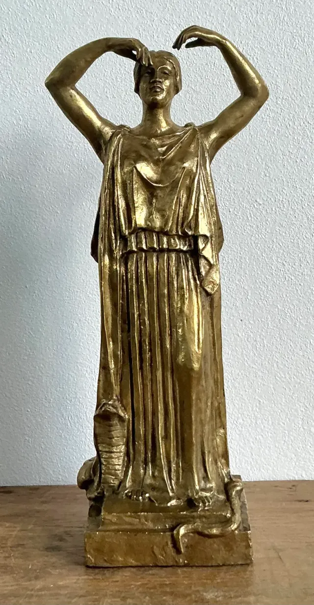 Vintage Italian 19th Century Polished Bronze of Peplophoros — additional photo 8
