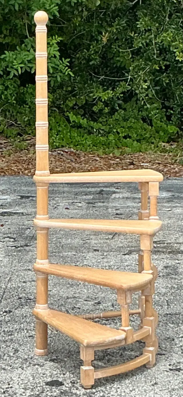 Vintage Italian Architectural Spiral Library Steps — additional photo 1