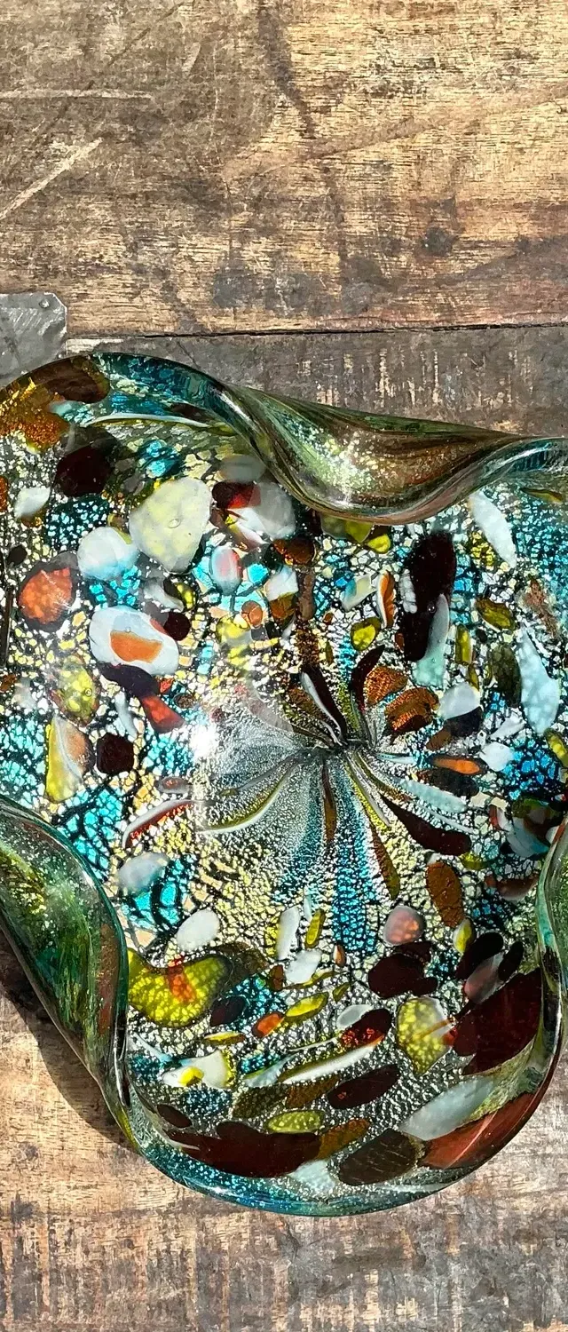 Vintage Italian Art Glass Ashtray After Murano