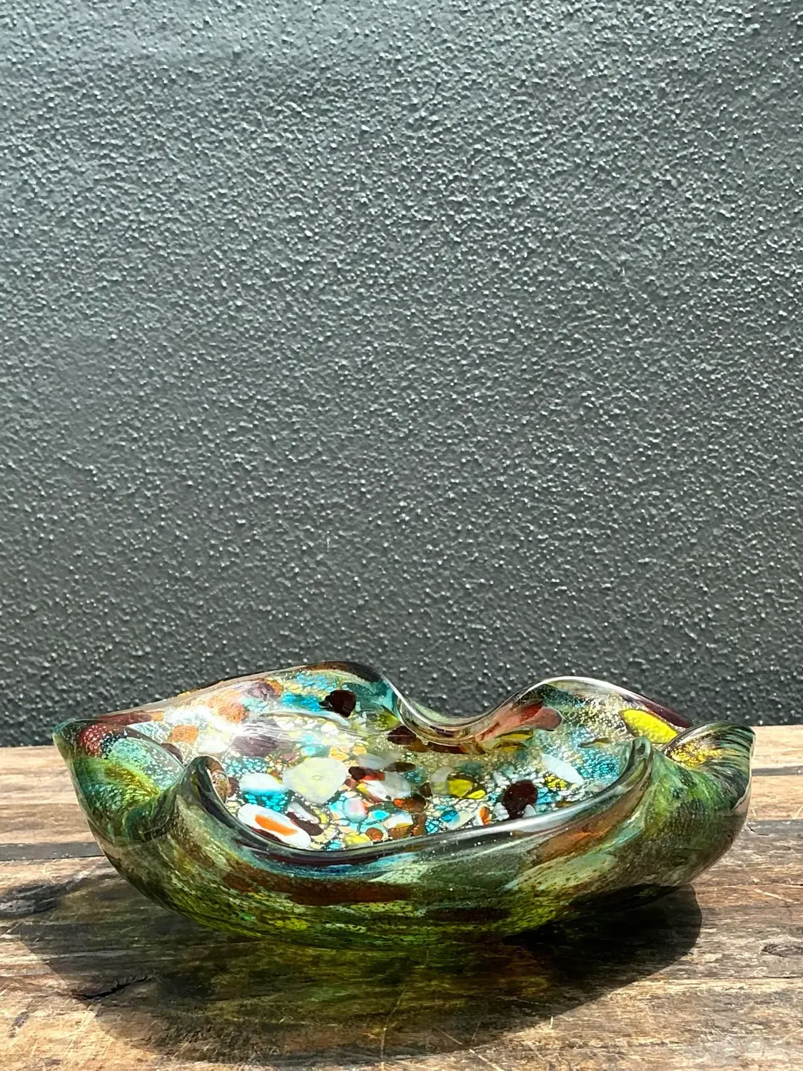 Vintage Italian Art Glass Ashtray After Murano — additional photo 1