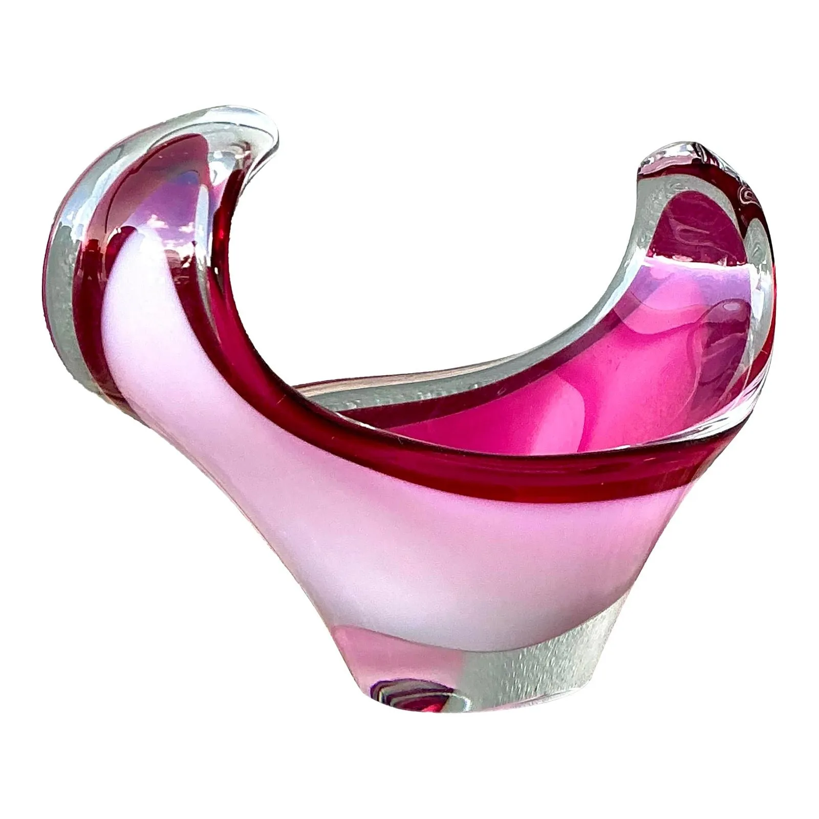 Vintage Italian Art Glass Bowl After Murano - Glass, 12W x 7H — additional photo 1